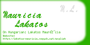 mauricia lakatos business card